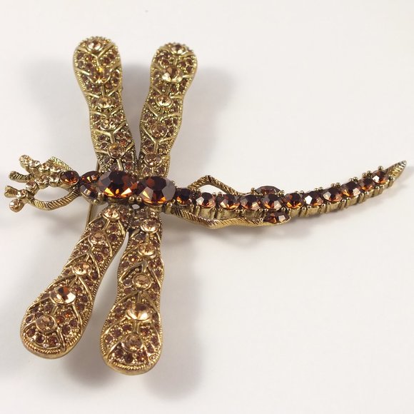 Large Dragonfly Statement Brooch - Picture 4 of 14